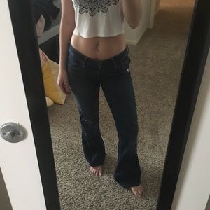 Dark wash Hollister flare jeans